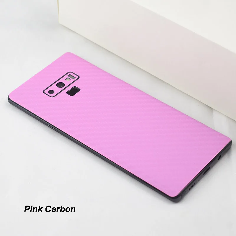 3D Carbon Fiber Skins Protective Film Wrap Skin Phone Back Paste Protective Film Sticker For SAMSUNG Note 9 Pure Color Sticker (8)