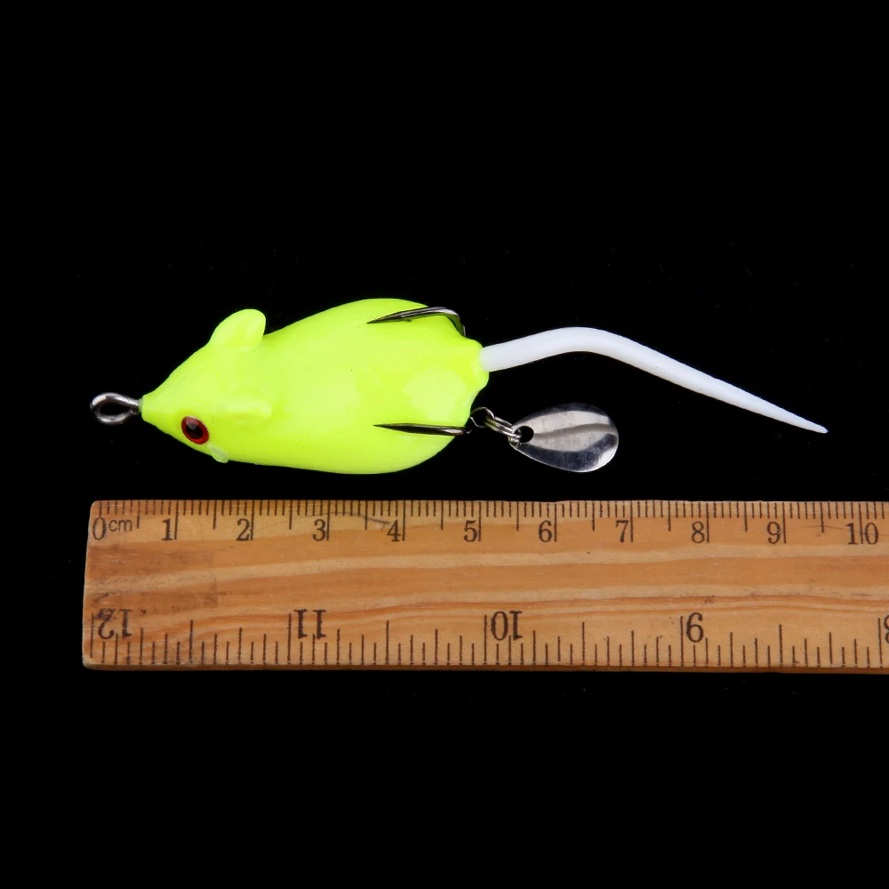 Walk Fish 1 шт. Мягкая приманка в виде мыши с 3d глазами со звуком колокольчиков 5 см 9 2 г