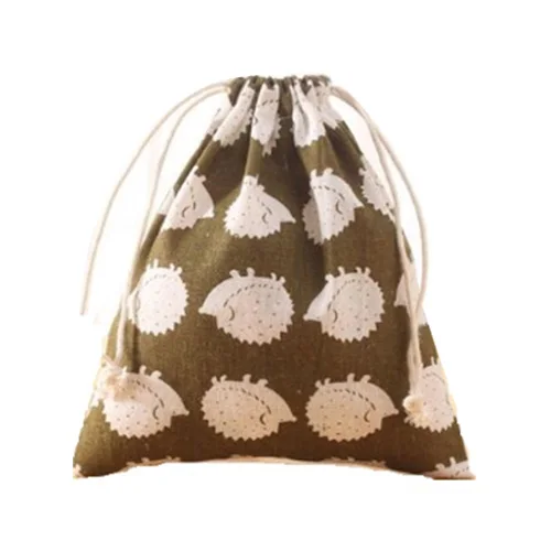 

Cotton Travel Drawstring Tote Storage Bag For Underwear Toy Storage Bag Hedgehog M