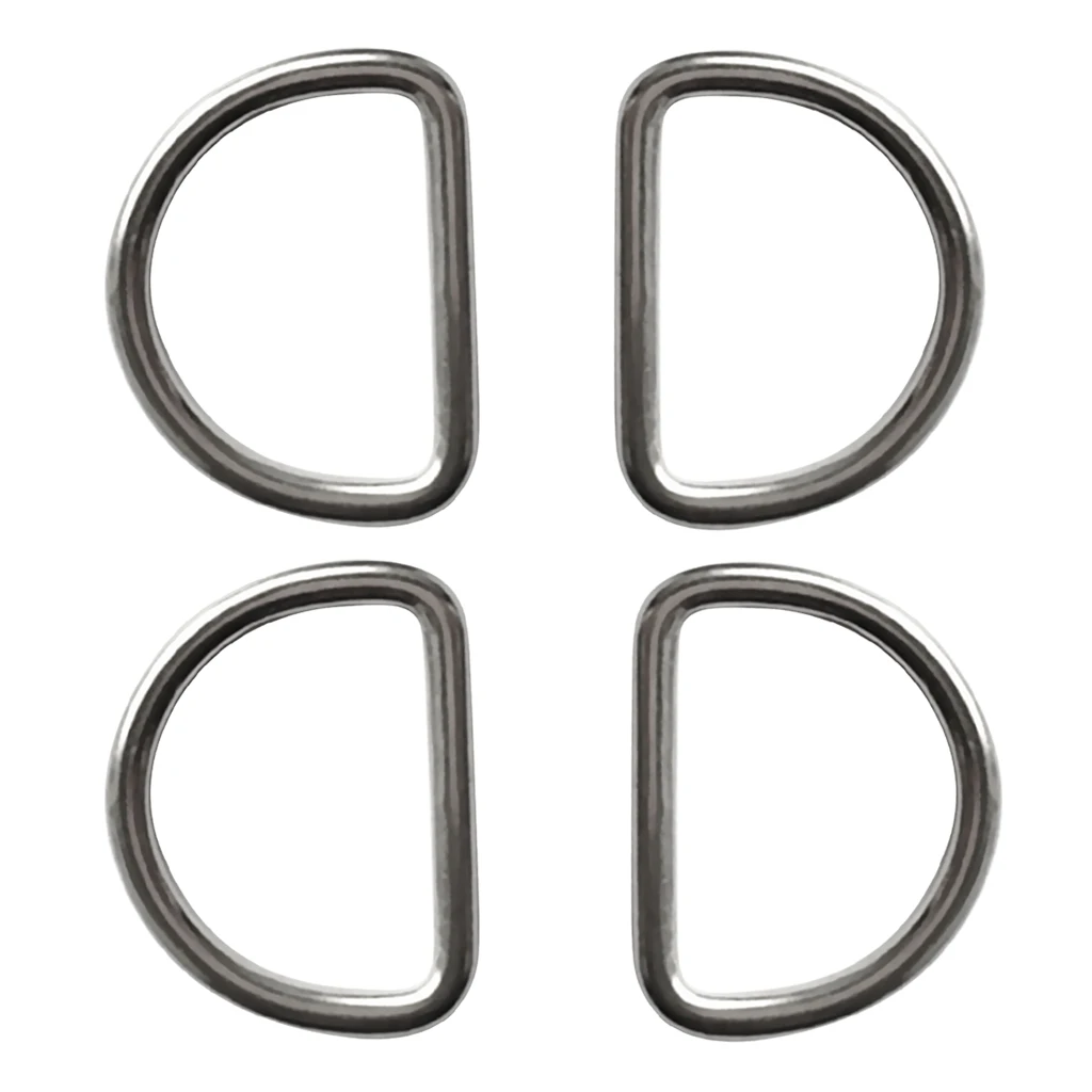 4pcs Diving Scuba D Ring for 1.2' Webbing Harness Corrosion Resistance 316 Stainless Steel for Industrial Snorkeling Application 4pcs Diving Scuba D Ring for 1.2' Webbing Harness Corrosion Resistance 316 Stainless Steel for Industrial Snorkeling Application