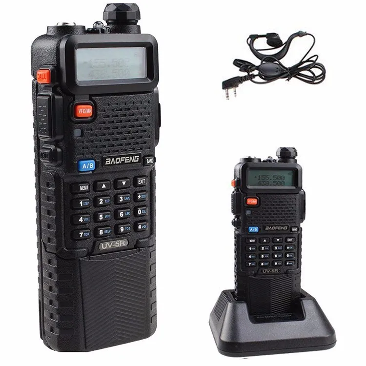2 PCS Two Way Radio Walkie Talkie Baofeng uv-5r 3800 Battery For CB Ham Radio Station uv 5r VOX Comunicador Portable Radio Sets hunting walkie talkies
