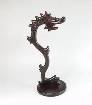 

Collection Chinese Solid Wood Red Wood Dragon Bibcock Shelf Jade Hanging Bar Penholder Exquisite Small Statues
