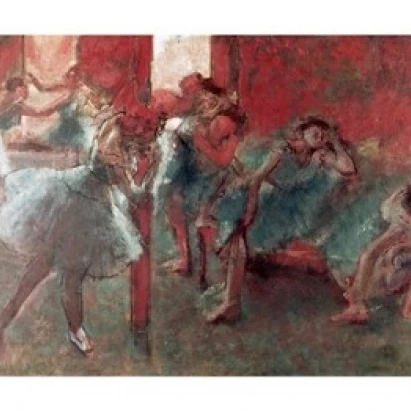 Dancers at Rehearsal Poster Print by Edgar Degas (24 x 18)