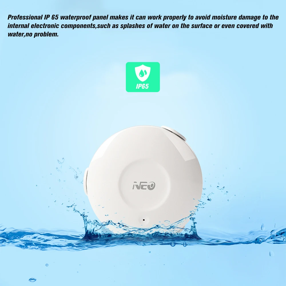 Умный Wi-Fi детектор утечки воды Датчик Затопления применение уведомление напоминание воды сенсор сигнализации дома Детская безопасность