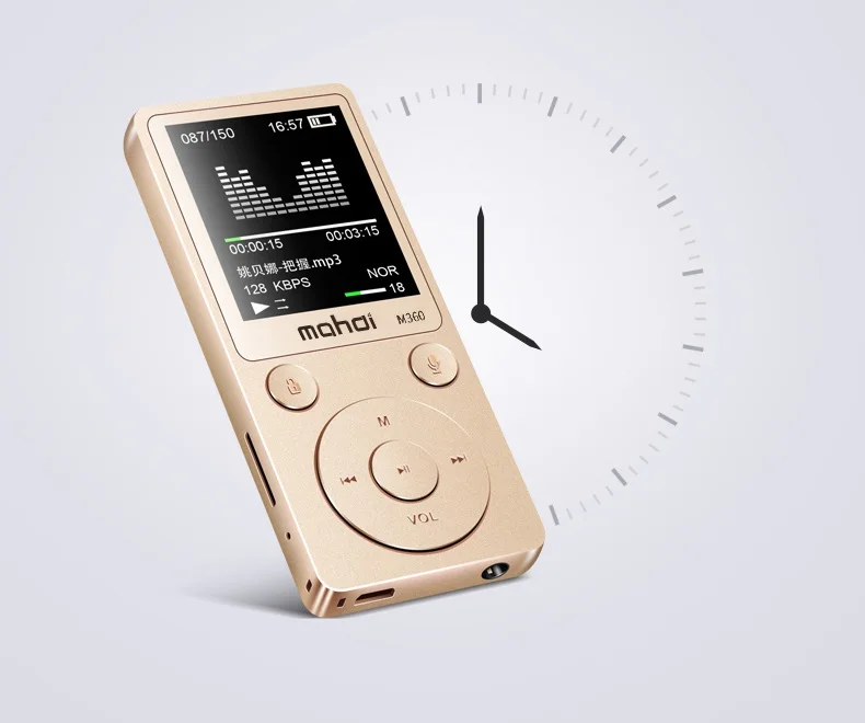 Top Brand MP4 Player Mahdi M360 4G8G Alarm Clock FM Radio E-Book Recording Speaker TF New Metal Sport MP4 With Armband Earphone (13)