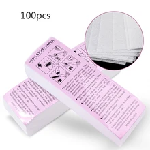 100 шт Нетканая ткань для тела для удаления волос, рулоны восковой бумаги, высокое качество, эпилятор для удаления волос, восковая полоска, рулон бумаги