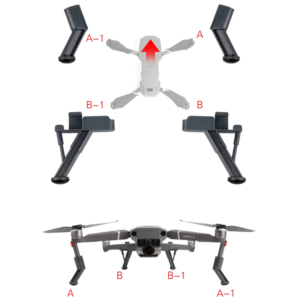1 компл. Усиленная посадочная Шестерня Расширенная посадка ног салазки ноги стабилизаторы для DJI MAVIC 2 PRO/ZOOM Drone