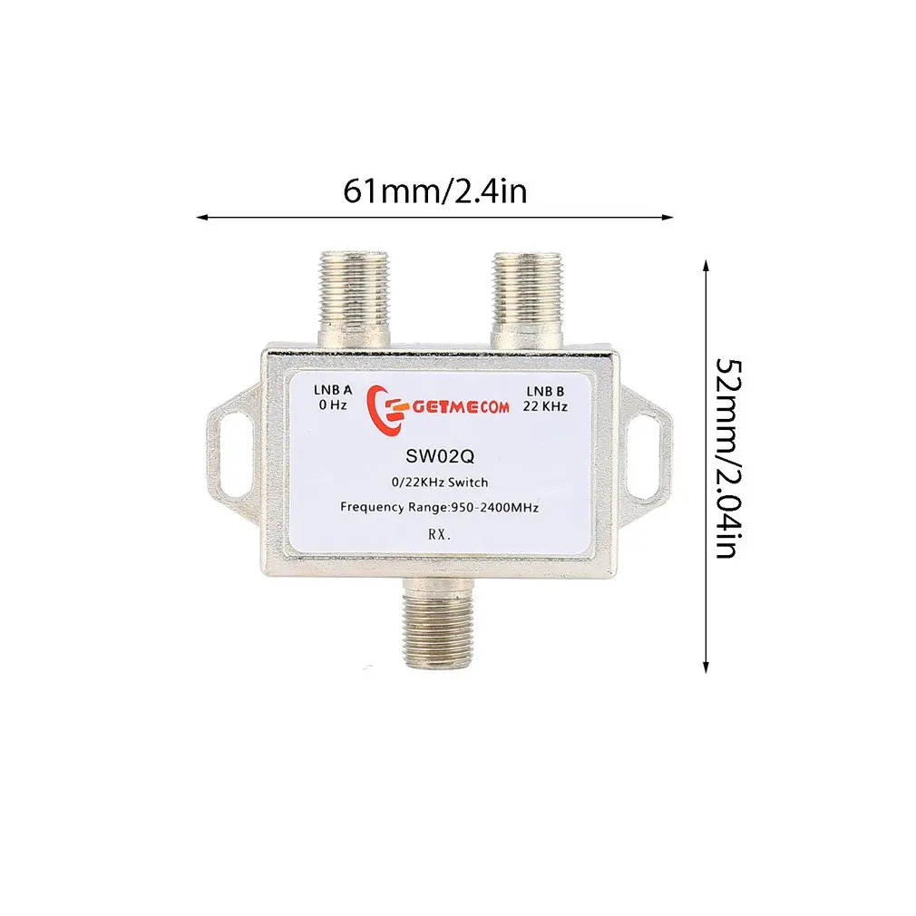 Переключатель спутникового сигнала 0/22Kz 22K 2 cut 1 two in one out JS-SW02Q с никелированным покрытием профессиональная линия