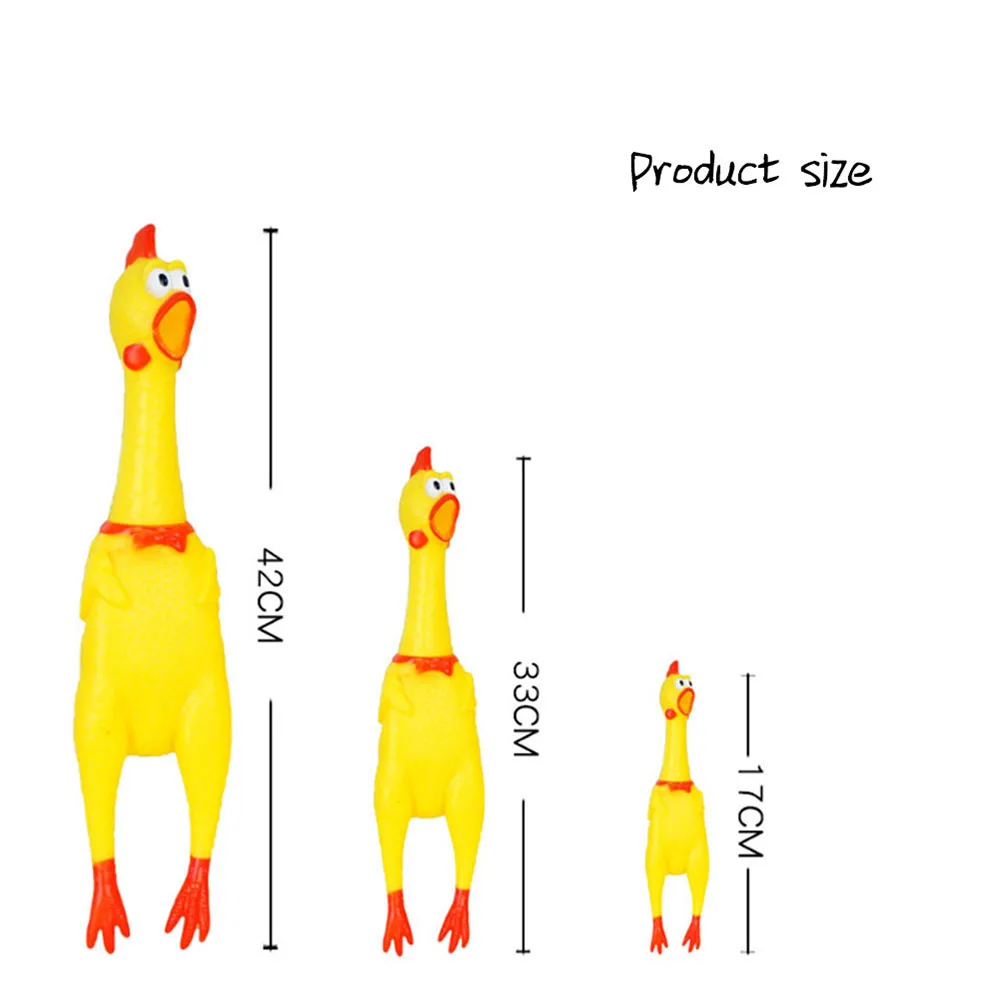 33 см/17 см кричащая курица сжимающая звук игрушка забавные пасхальные Домашние животные Пронзительный декомпрессионный инструмент антистрессовая игрушка для детей и взрослых - Цвет: 17cm 1pc