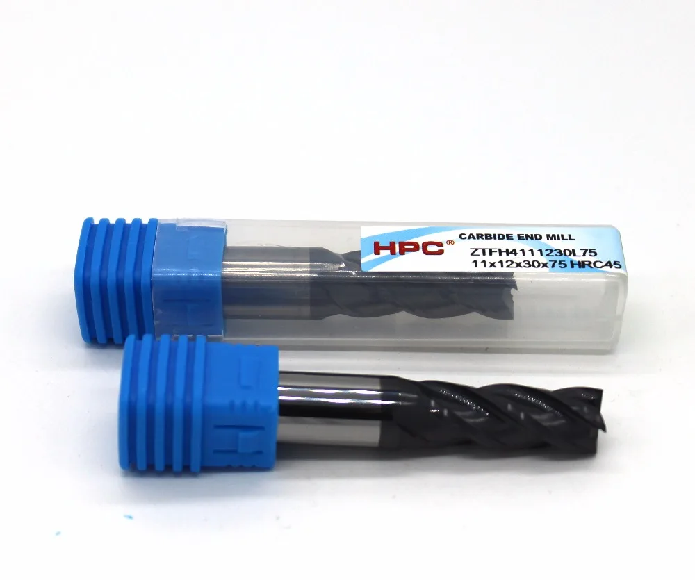 

router bit 11*12*30*75 of 4 flutes HRC 45 square flatted mill cutter tungsten carbide end mills CNC machine milling tools