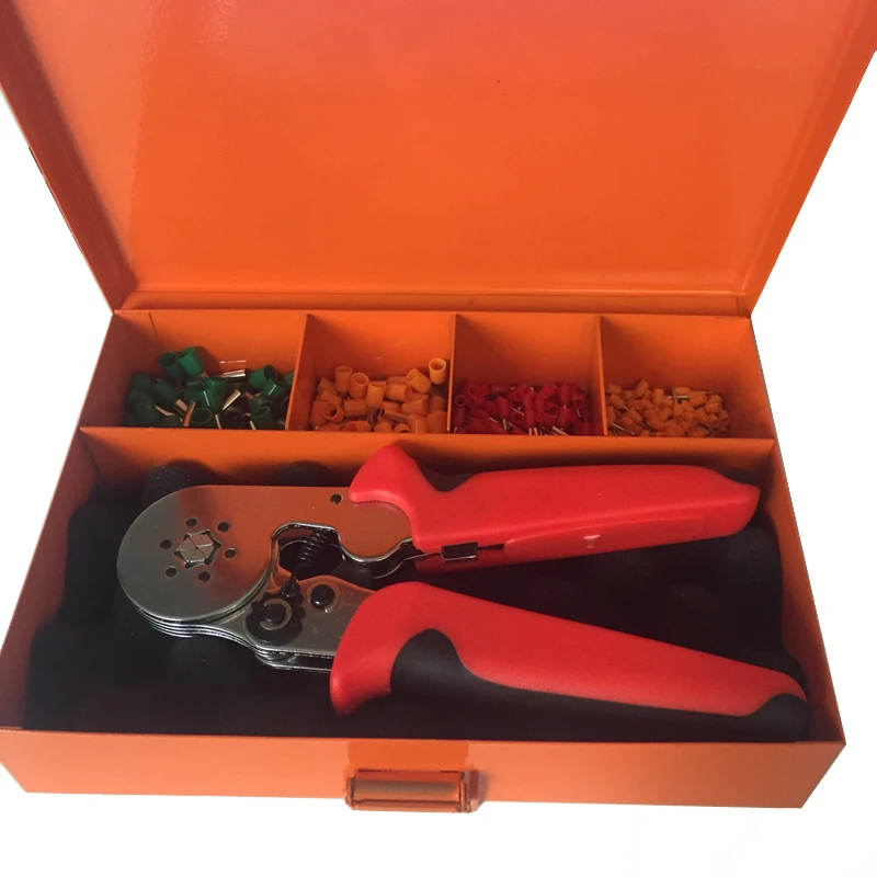 

LSC8-6-6TH self-adjusting crimping tool set with 0.25-6mm2 hexagonal pressure line mode crimping tool terminals metal tool box