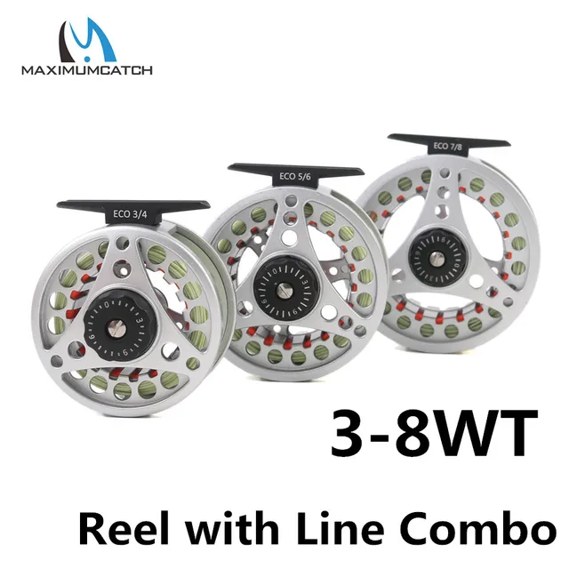 Best Offers Maximumcatch ECO Fly Fishing Reel 3-8WT Die-casting Large Arbor Aluminum Fly Reel With Line Combo Best Offers Maximumcatch ECO Fly Fishing Reel 3-8WT Die-casting Large Arbor Aluminum Fly Reel With Line Combo