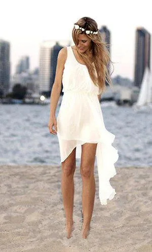 Casual Ivory Dress