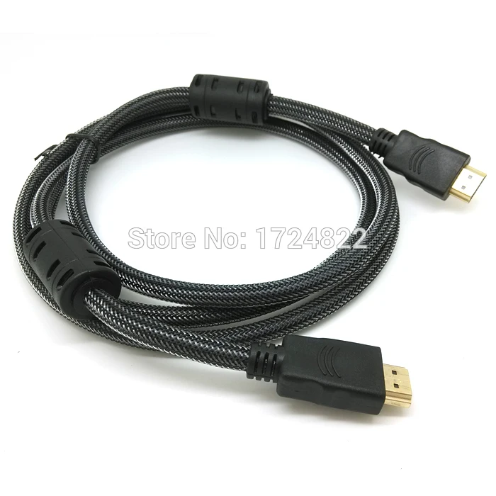 

High Quality 1.8m HDMI Male to HDMI Male Cable Converter Adapter 1080P 3D HDMI 1.4 19 pin Computer cable Free Shipping