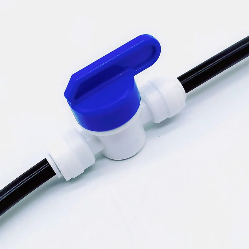 1 pcs 1/4 inch (6.35mm) fast connection straight valvue water control for Water Purifiers misting system | Дом и сад