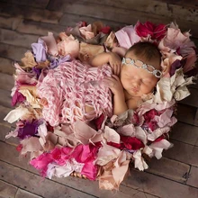 40 60cm Stretch Wraps For Newborn Photo Props Handmade Crochet Blankets Newborn Photography Props Baby Shower