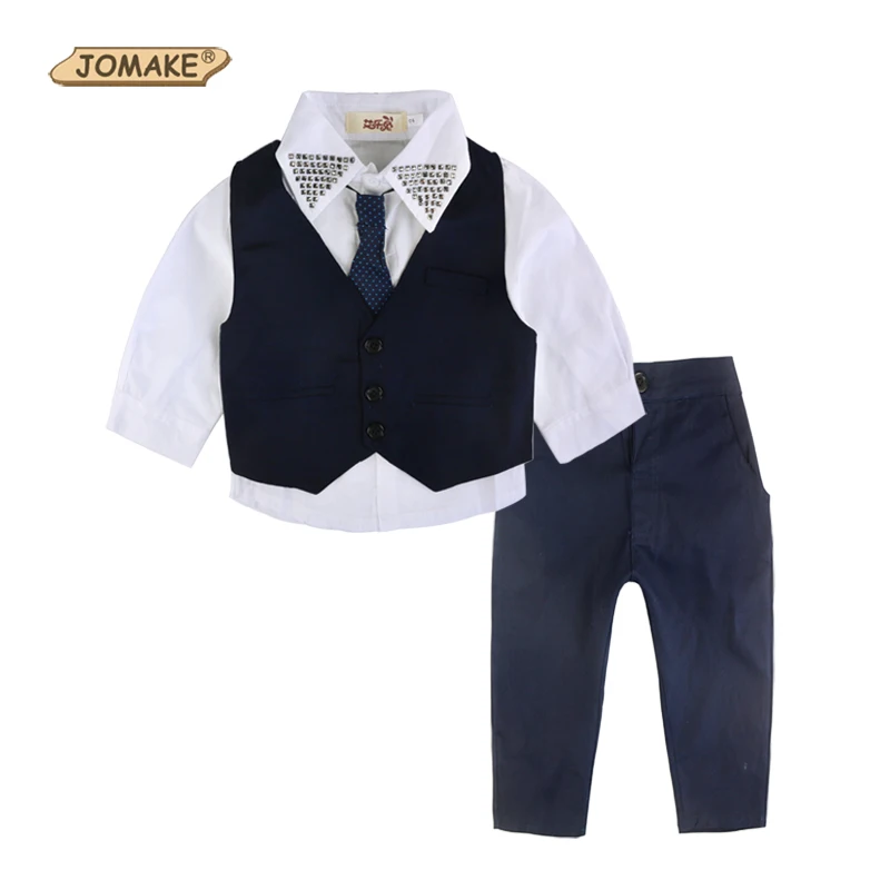 

Retail 4Pcs Fashion Brand Children Clothing Wedding/Party Kids Clothes Gentleman Handsome Baby Boys Tie+Vest+Shirt+Pants Sets