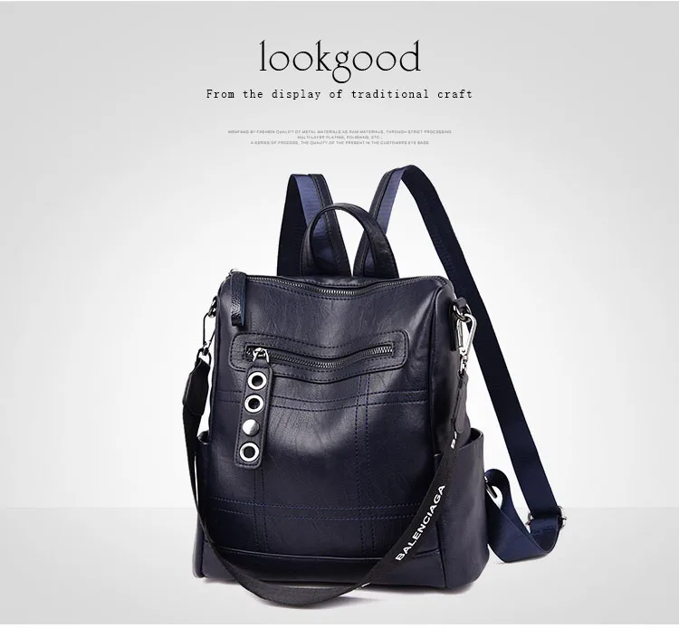 Дизайнерские рюкзаки, женский кожаный рюкзак, женские школьные сумки для девочек-подростков, черный мягкий рюкзак, сумка