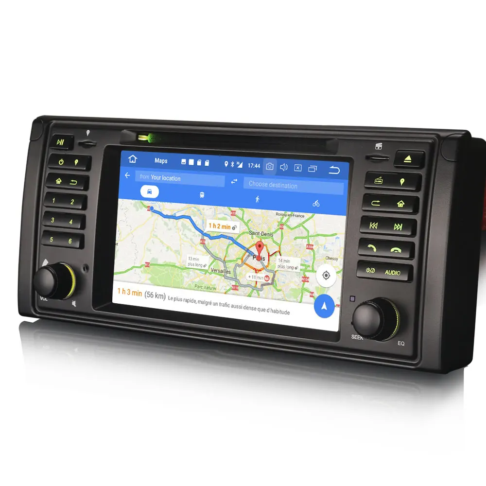 Best 7" Android 9.0 Pie OS Car DVD Navigation GPS Radio for BMW E39 M5 1999-2003 & E39 1995-2003 & E38 1994-2001 & X5 E53 2000-2007 5