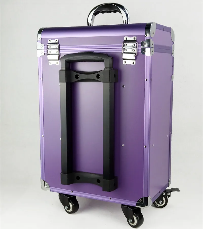Travel trolley case Bag Multi-layer Drawer Makeup Box Beauty Removable Professional Suitcase Aluminum Frame Wheels Luggage Bags