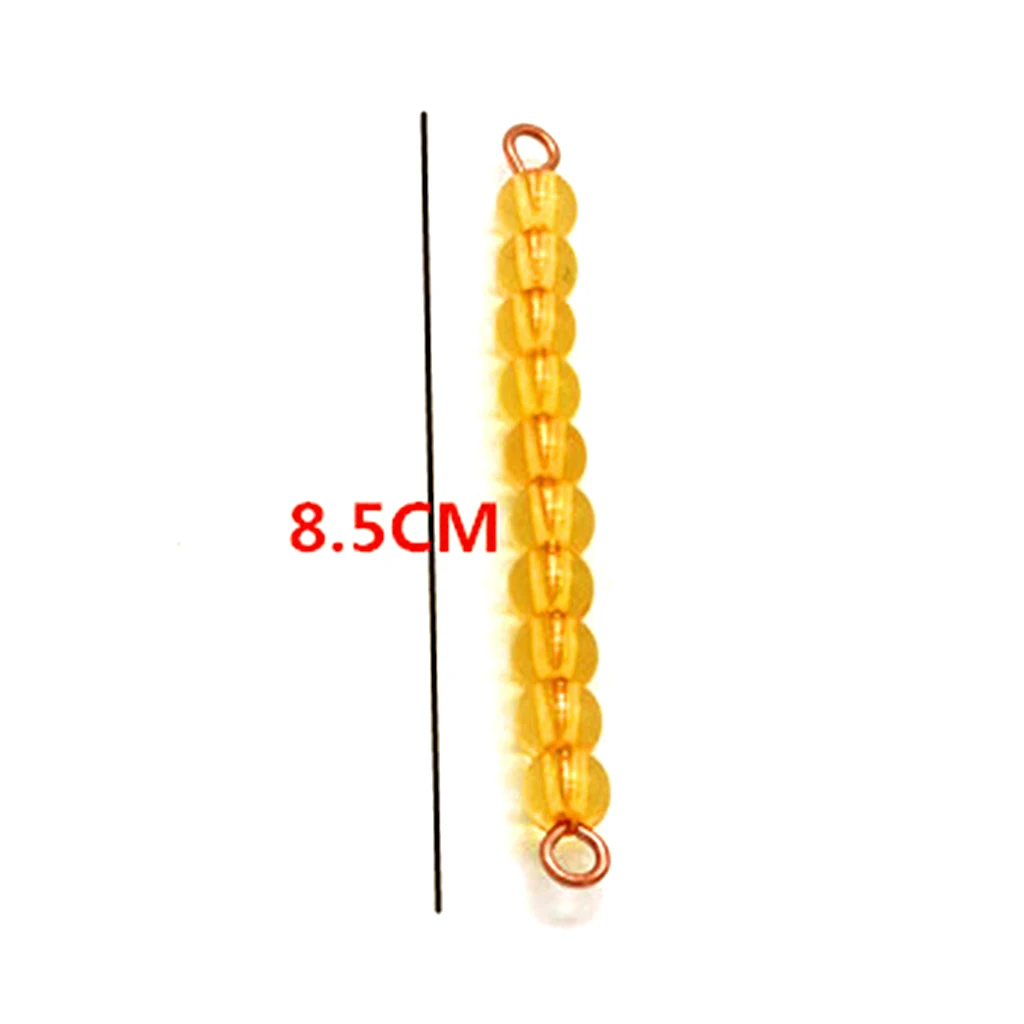 Montessori Mathematics Material 50 Pieces of Ten Beads Bar Kids Early 1-100 Numbers Counting Learning Educational Toy