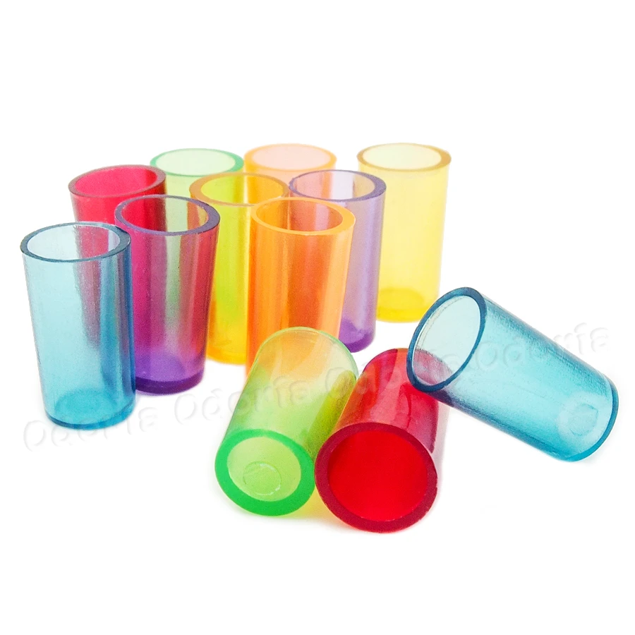 Odoria 1:12 Miniature 12PCS Multi Color Plastic Drinking Water Cups Dollhouse Kitchen Accessories - Image 2