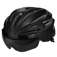 GUB Top Magnetic Goggles Cycling Helmet Ultralight Bicycle Helmet With Lens Sunvisor Casco Ciclismo 56 62