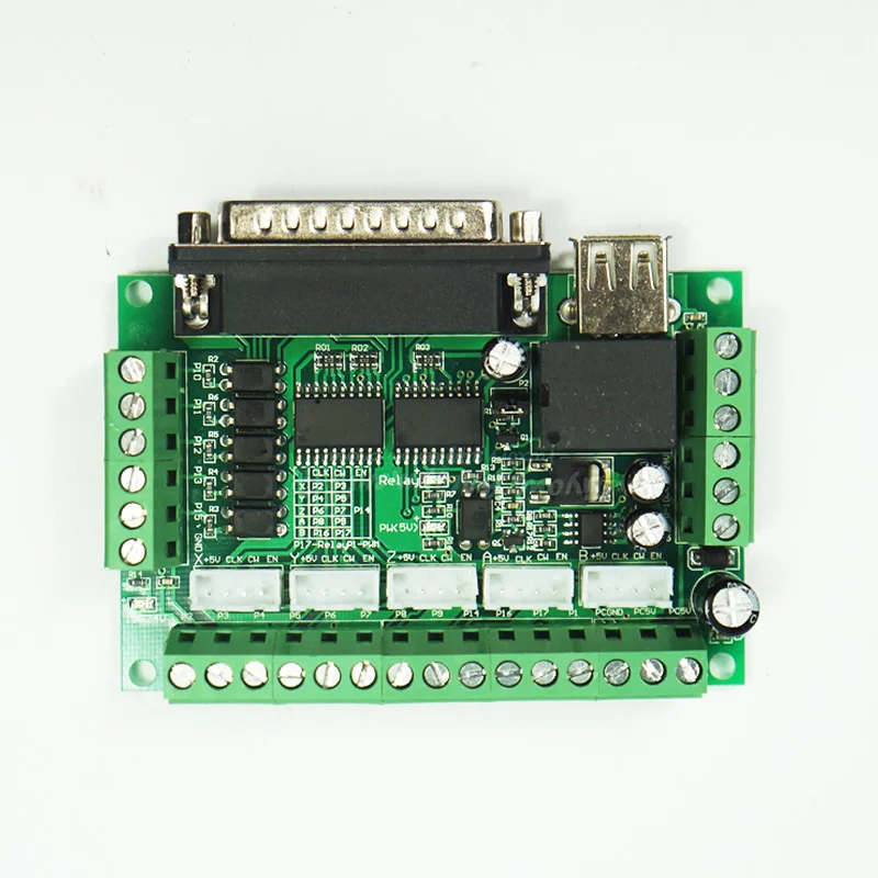 

MACH3 Engraving Machine Interface Board 5 Axis Stepper Motor Driver CNC with Optocoupler Isolation