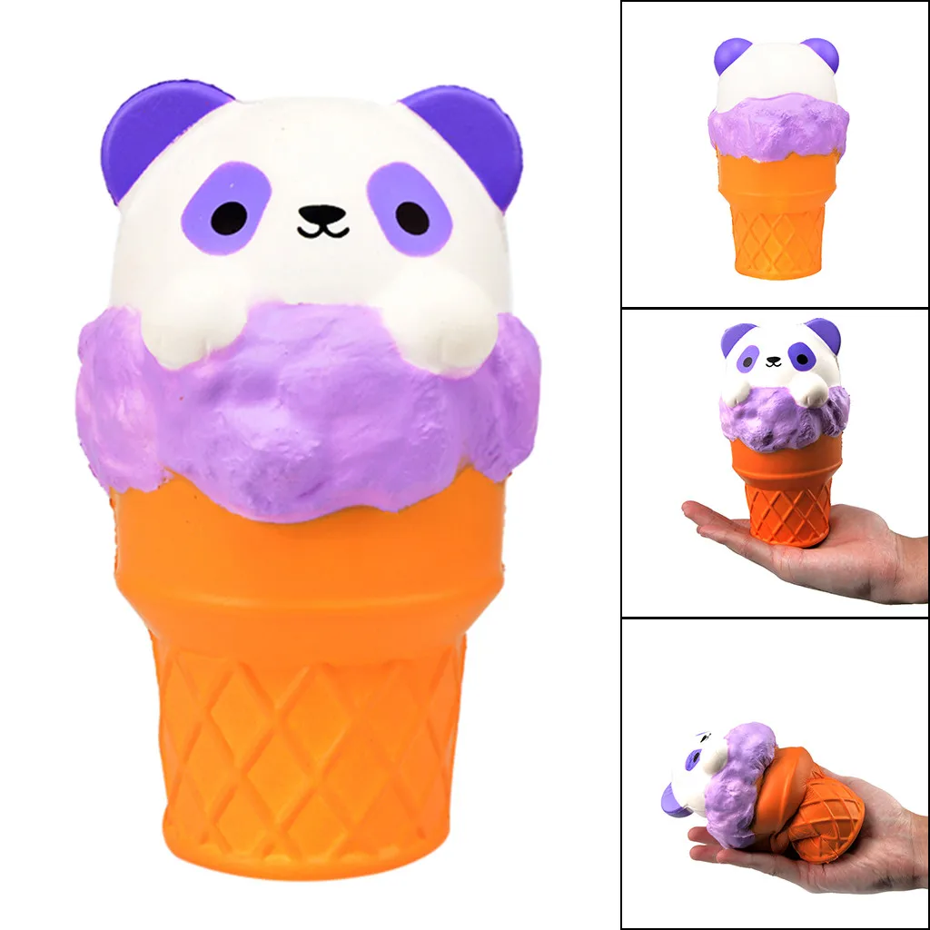 

Sqishi Kawaii Panda Squish Ice Cream Scented Toy Slow Rising Squishies Toy Furry Stress Relief anti-stress Toy 20-25