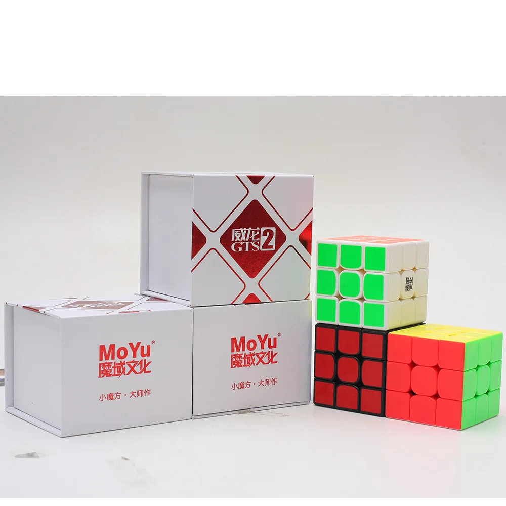 Alta Qualidade Moyu Weilong Gts v2 m 3x3x3 Magnético Cubo Mágico Profissional Gts2 m 3x3 Velocidade Cubo Magico Cubo Brinquedo Educativo 4 High Quality 3x3 speed cube