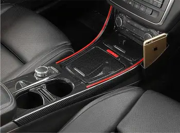 

Carbon Fiber ABS Car interior Dashboard Storage Box Cigarette Cover For Benz A CLA GLA W176 C117 X156 A45 CLA45 2013-2017