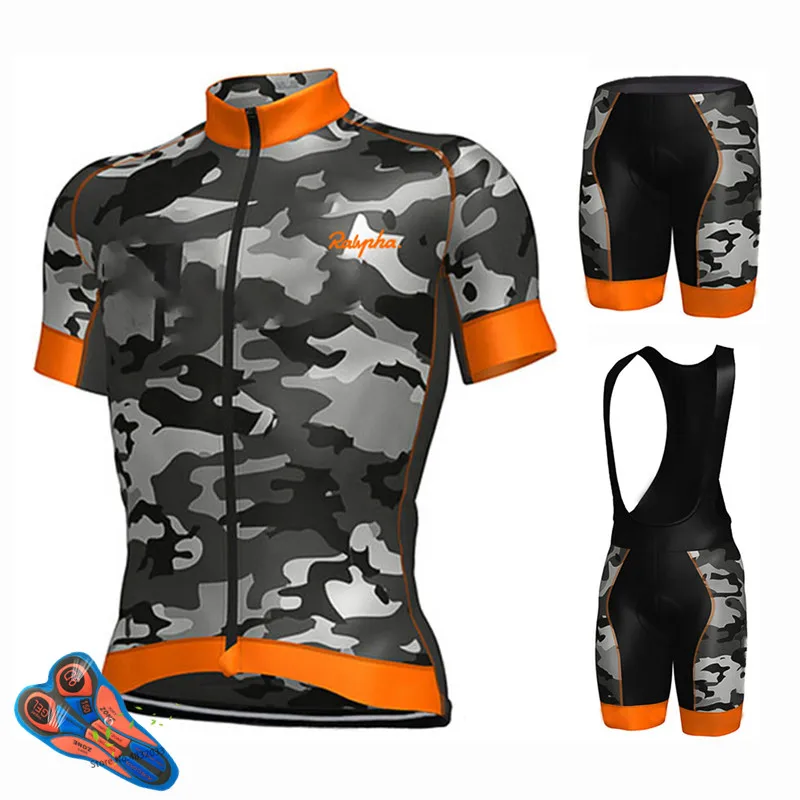 2019 Ropa de Ciclismo conjunto Bike Bib pantalones cortos transpirable camuflaje verde verano secado rápido MTB Ciclismo Ropa