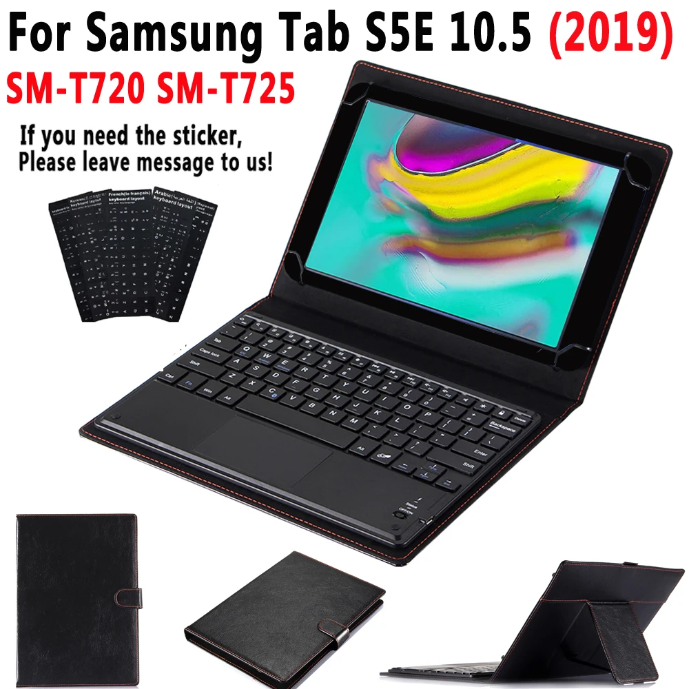 Чехол для сенсорной клавиатуры Samsung Galaxy Tab S5E 10 5 2019 SM T720 T725 умный кожаный чехол