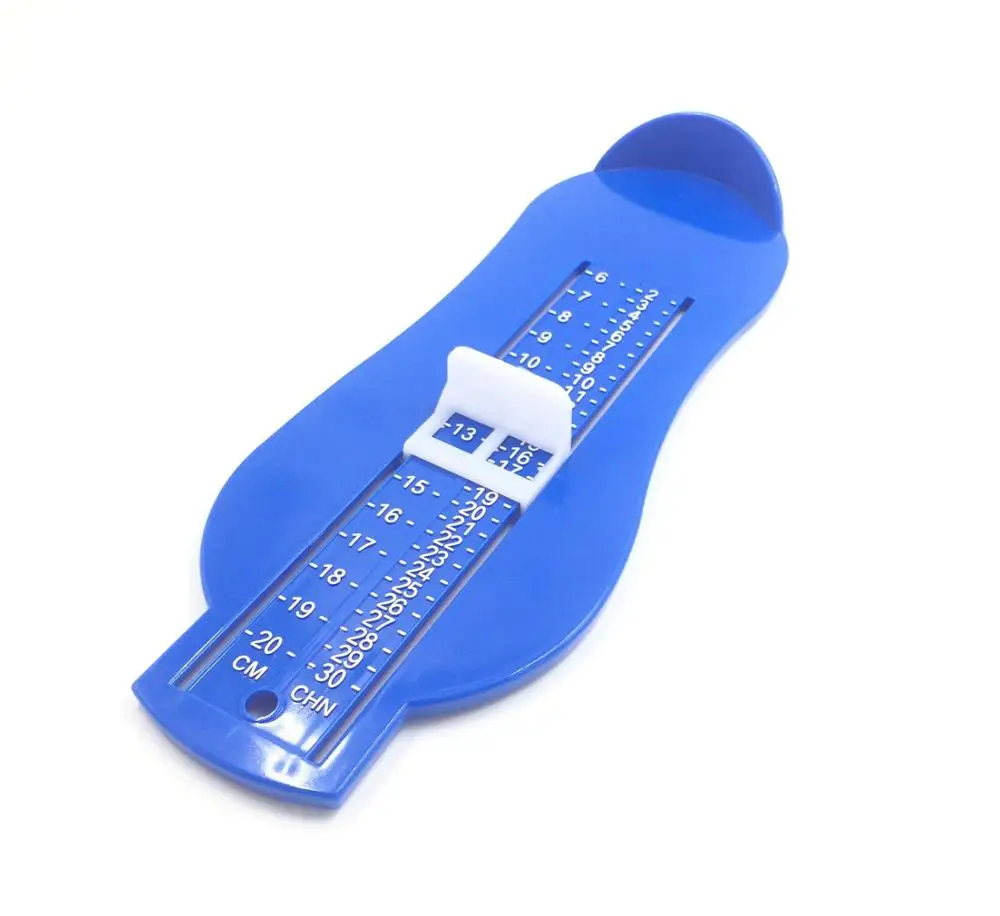 ChangYang ребенок ноги измерительный реквизит младенческие ноги измерительный прибор для детей измерительный Линейка Инструмент для малышей фитинги указателей устройство - Цвет: Синий