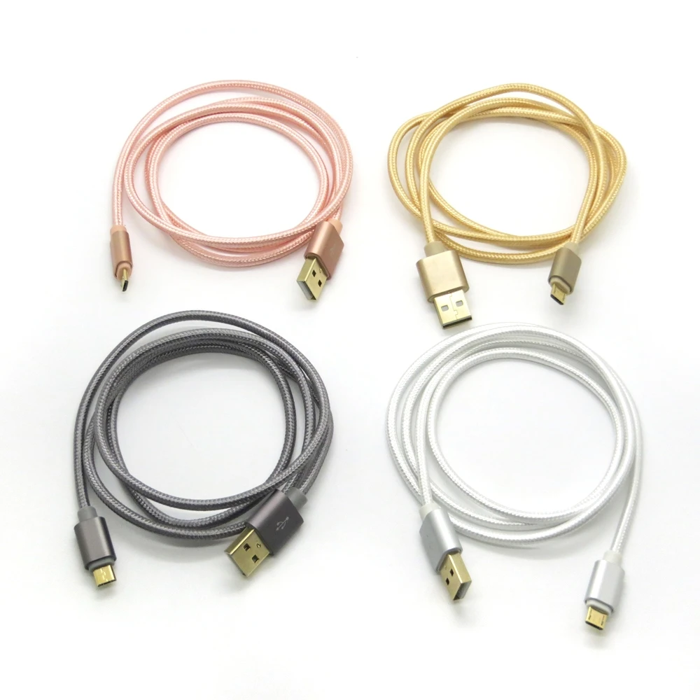 25 см 1 м нейлоновая линия металлический штекер Micro USB кабель для Samsung Sony HTC| |