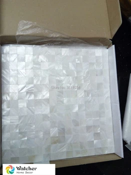 

Brand New 1BOX 11pcs White mother of pearl Natural Shell Mosaic tiles for Kitchen backsplash Bathroom Shower Surrounding Home