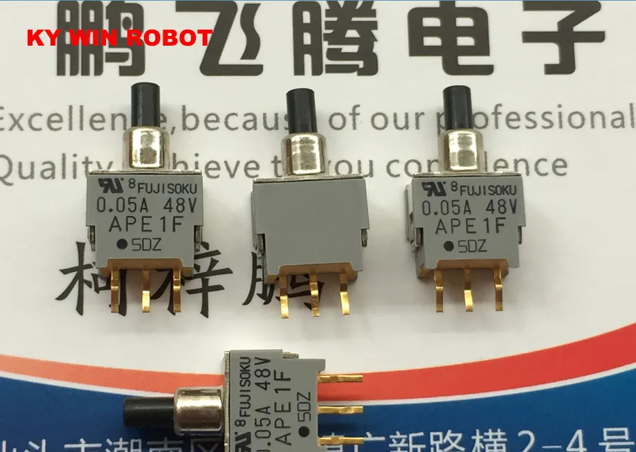 

1PCS Japan FUJISOKU APE 1F-2M-10 0.05A Micro Push Switch Ship Type 3 foot Reset Power Button