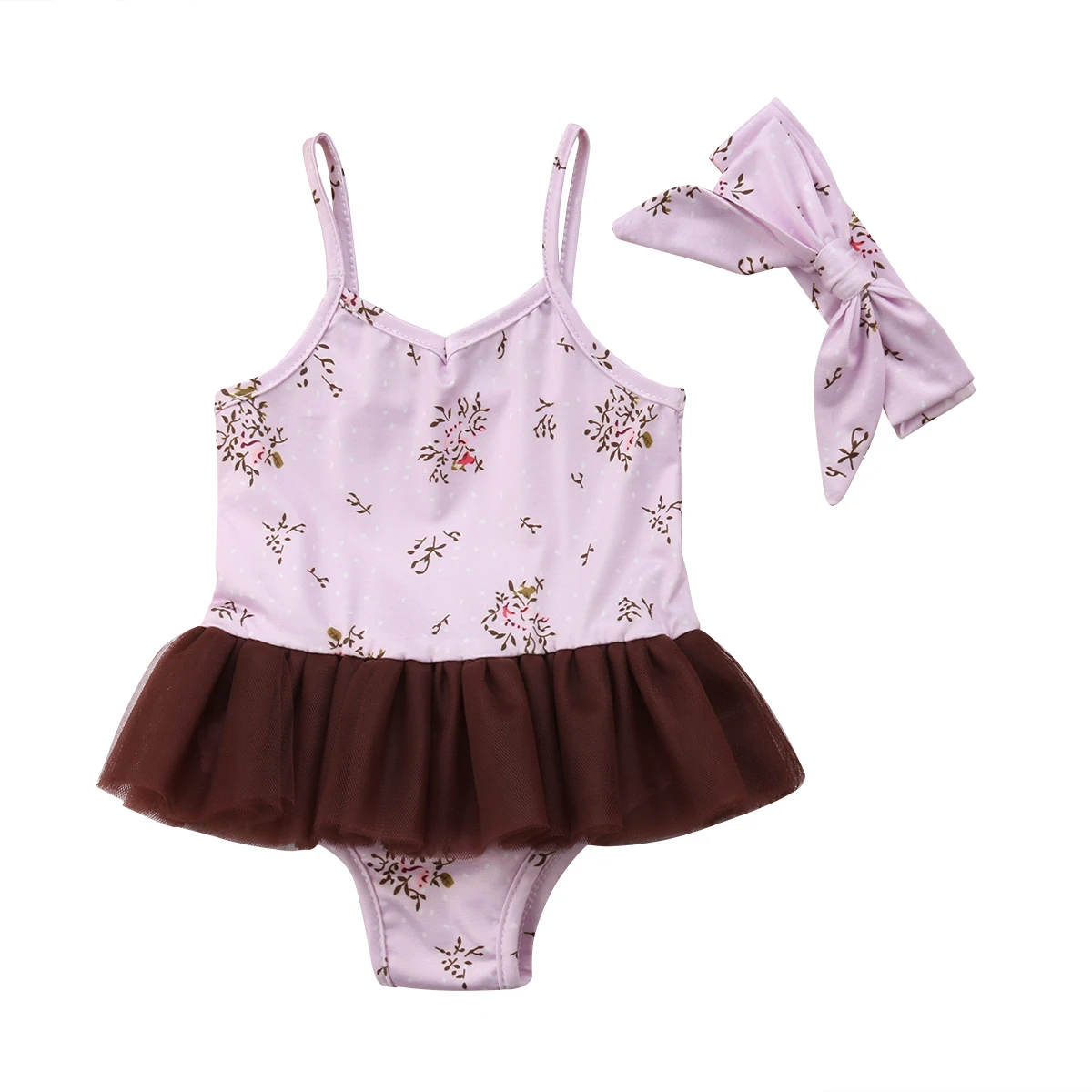 Newborn Toddler Cute Baby Girl Flower Clothes Bodysuits Tutu Dress Lace