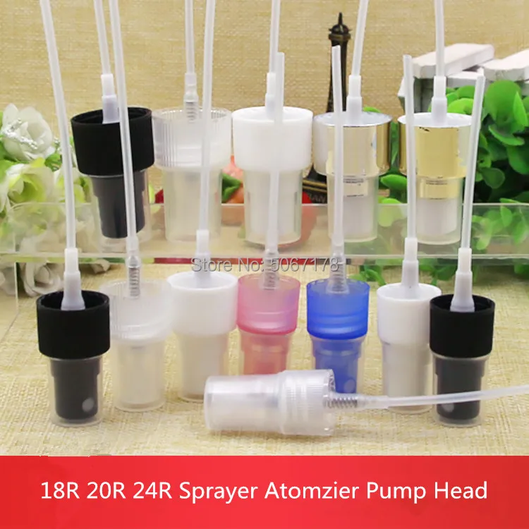 

18/20/24R Colorful Plastic DIY Mist Sprayer Atomizer of Cosmetic Liquid Refillable Container White/Black/Blue (Spray Pump Head)