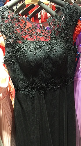 Ladybeauty, элегантное платье, с круглым вырезом, темно-синий аппликации кружево вечернее платье с кристаллами Vestido De festa Longo рисунок vestidos de festa - Цвет: Черный