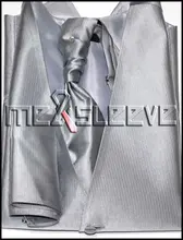 Formal Tailor man’s Waistcoat(vest+ascot tie+cufflinks+handkerchief)