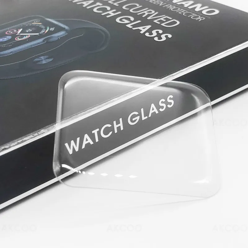 Защитное стекло Akcoo закаленное УФ для Apple watch series 4 полное покрытие пленка 1 2 3 5 38 40 42