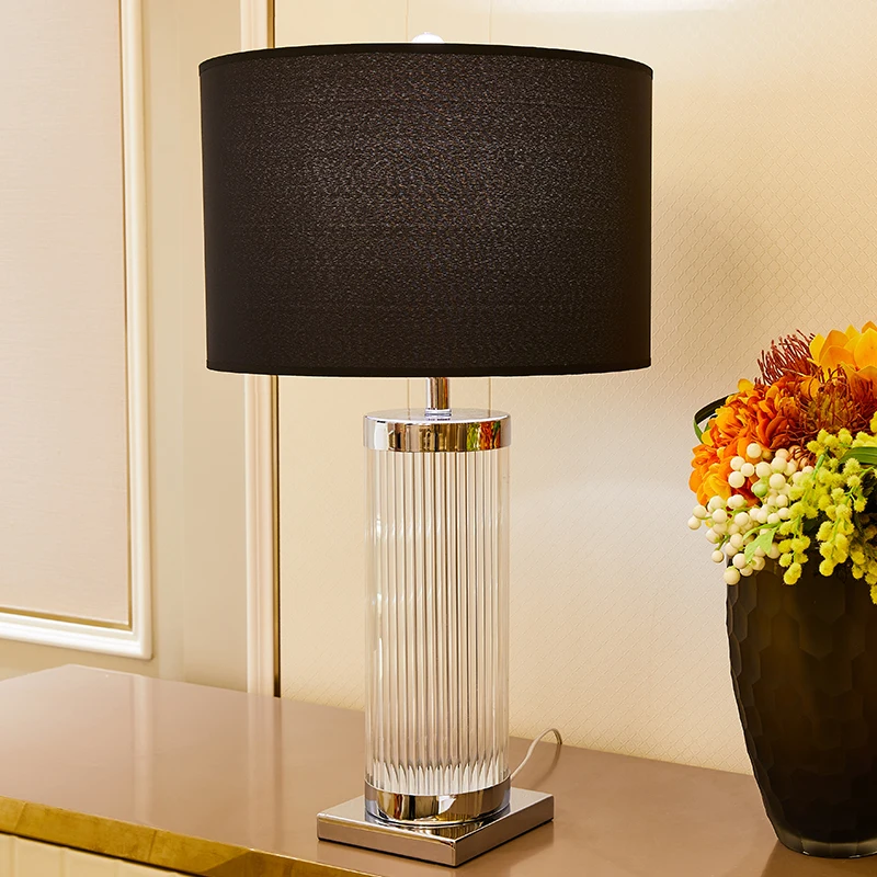 metal and glass table lamps