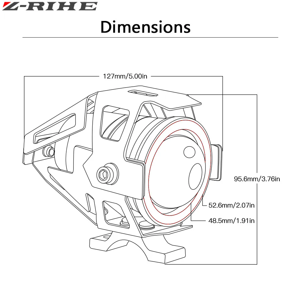 2 шт. 125 Вт мотоциклетные фары вспомогательная лампа U5 Светодиодный прожектор 12 В DRL точечные фары для Triumph Kawasaki HONDA X-ADV 750