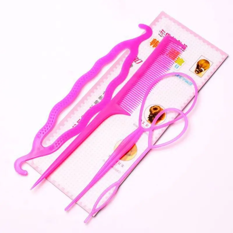 4Pcs/Set Professional Plastic Magic Hair Braiding Tools Styling Braiders Set Hair Pin Ponytail Bun Roller Maker Twist Curler Kit 4Pcs/Set Professional Plastic Magic Hair Braiding Tools Styling Braiders Set Hair Pin Ponytail Bun Roller Maker Twist Curler Kit