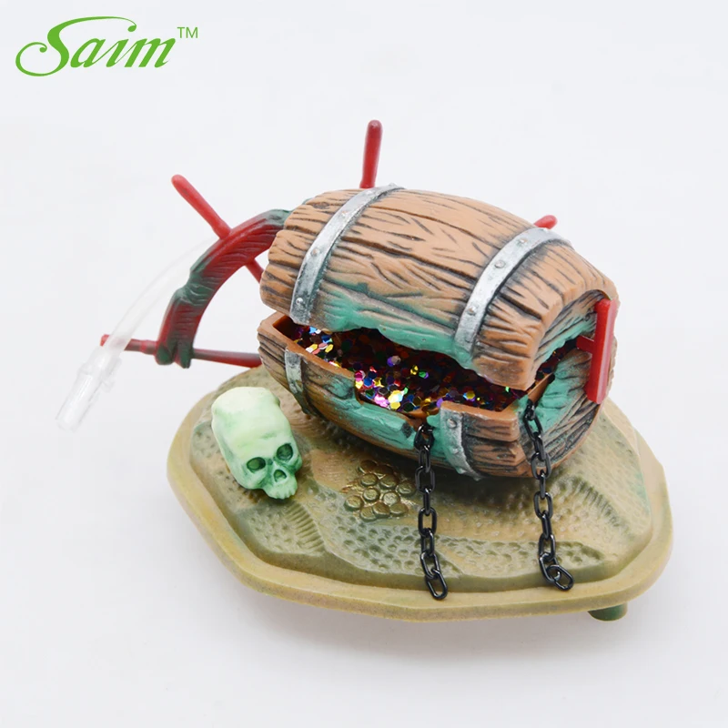 Saim Creative Halloween Aquarium Decorative Resin Skull Decor Aquatic