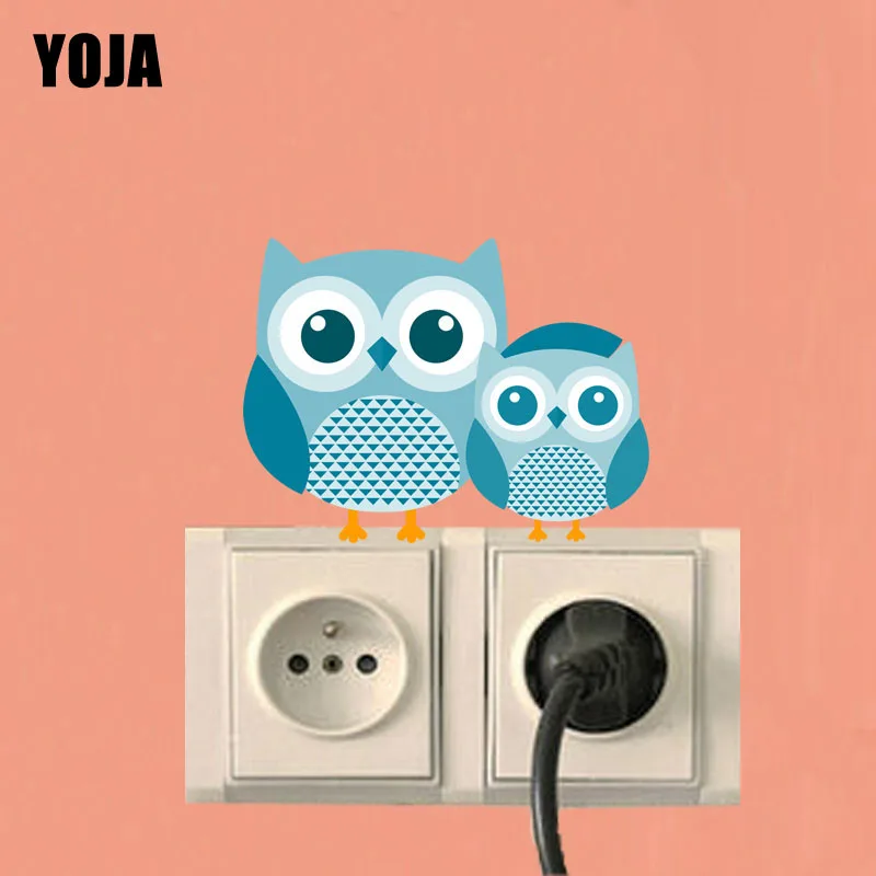 

YOJA Creative Personalized Owl Decor Switch Living Room Bedroom Wall Sticker Colored Decals 10SS0224