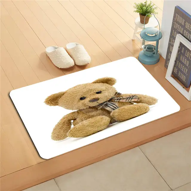 v&51 Custom Cute teddy bear Doormat Home Decor Door mat Floor Mat Bath
