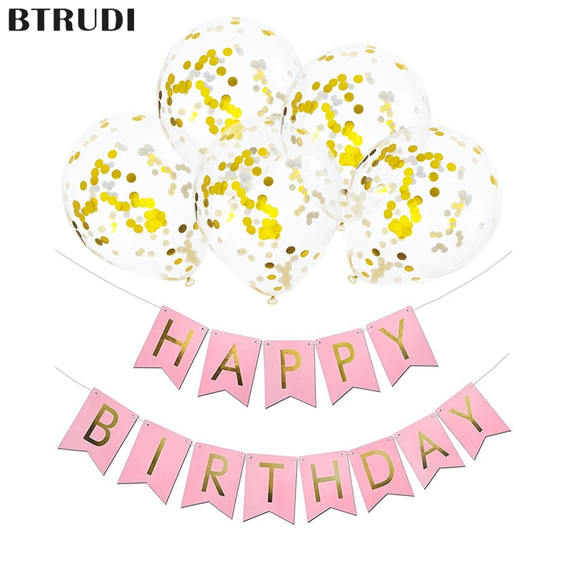 

BTRUDI multicolor sequin balloon suit happy birthday letter balloons birthday party decoration baby shower supplies