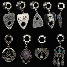 Пара OUIJA Ловец крыло болтающийся винт подходит ухо плоти тоннель Калибр пробки пирсинг, экспандер растяжки антикварные уха вес 8-16 мм